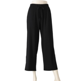  モアナモリーズ  オーガニックコットン混フレアロングパンツ