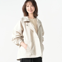 falsetto スタンドカラーAラインブルゾン