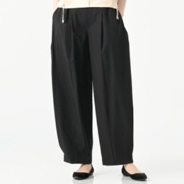 falsetto サイドボックスプリーツバレルパンツ