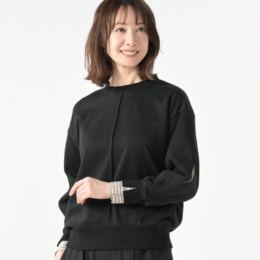 falsetto フェイクレイヤードスリーブコンシャスプルオーバー