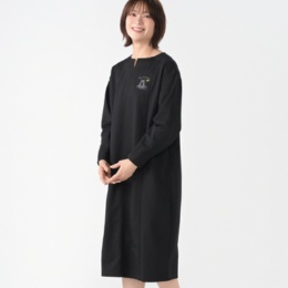 わちふぃーるど ダヤンのいちご摘み裏毛ワンピース