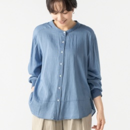Remite シアーガーゼデニムシャツ