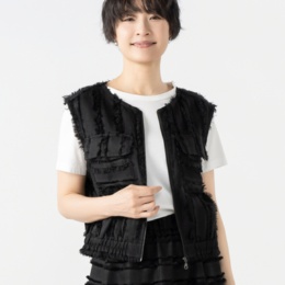  ModdedAnce フリンジジャガードショート丈ベスト