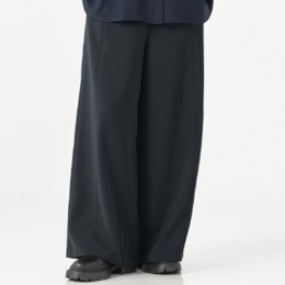 MASAGO ハイウエストゴム入りワイドパンツ
