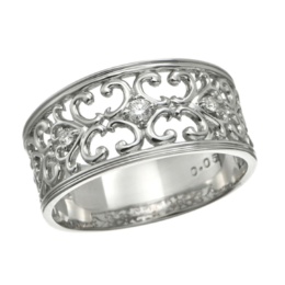 マエストロ 純プラチナ ダイヤモンド アイビー デザインリング