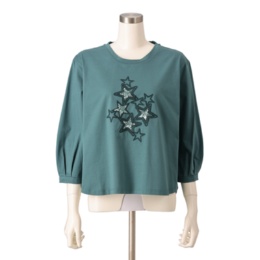 MINHA KILAKILA 星キラキラ刺しゅう入プルオーバー