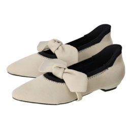 &LOVE LOVEリボンニットバレエシューズ