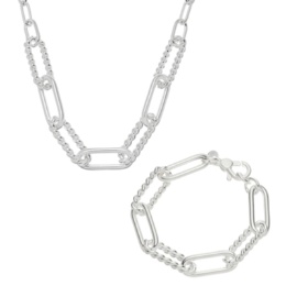 UNOAERRE シルバー925 アルモーニアネックレス&ブレスレットセット