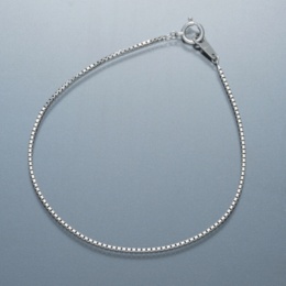 純プラチナ ボリュームブライトベネチアンチェーンブレスレット