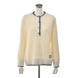 calma ヘンリーネック シャーリングジャガードプルオーバー