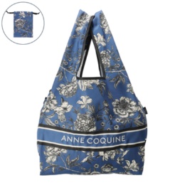 ANNE COQUINEデッサン調フラワープリントエコバッグDカン付