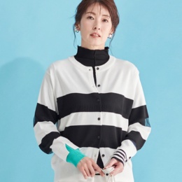 MORNMAGIE お袖がパッと映えるニットカーディガン