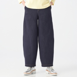  エニワイズ コクーンシルエットのニットデニムパンツ