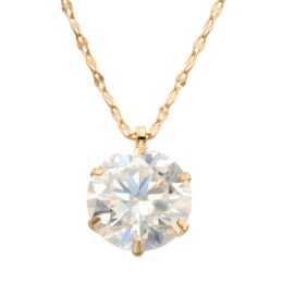 18KYG 合成モアッサナイト ペンダント 2.0ctUP