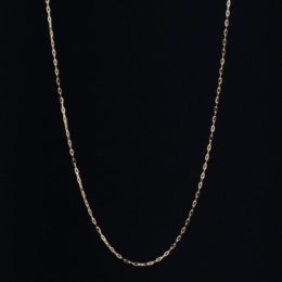 18K YG スルーピン付 ケーブルチェーン ネックレス