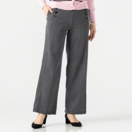 Pixie Heart デニムマリン調ワイドパンツ