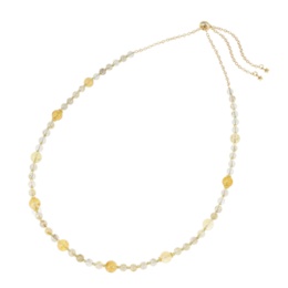TarTar シトリン&ルチルクォーツ スライドネックレス[アシュレイ]