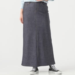 BOBSON SunSister ストレッチニットデニム調ロングスカート