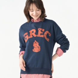 GRC ミニ裏毛ヴィンテージ風プリントトレーナー