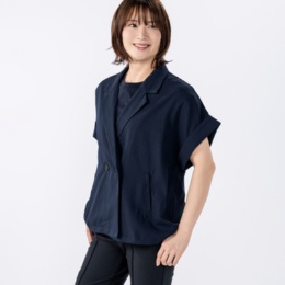 Provador 撥水強撚スラブストレッチハーフスリーブジャケット