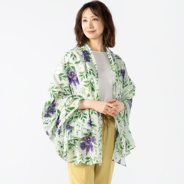  myM インド綿混やわらか大判ストール