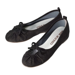 クロールバリエ インヒール ギャザーバレエシューズ