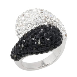 TarTar ブラック&ホワイト ボリュームリング[パドマ]