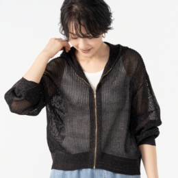 Coeur sucre シアーメッシュジップUPパーカー