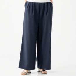 Oh My Tailor 綿麻混2タックワイドパンツ