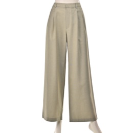 Oh My Tailor 綿麻混2タックワイドパンツ
