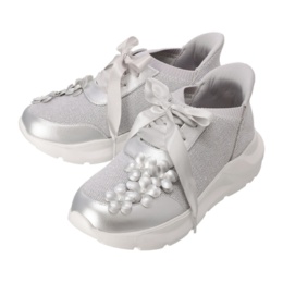 &LOVE 心躍るHAPPYフラワーニットスニーカー