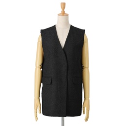 CARRIERE ポコポコジャカードVネックジレ