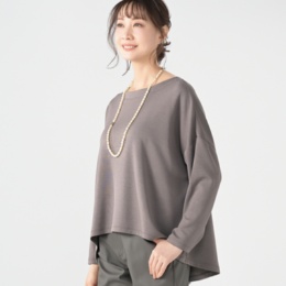 ANNE COQUINE ダンボールニットボートネックプルオーバー