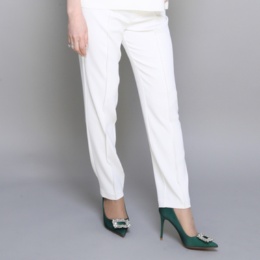 ANNE COQUINE ストレッチ美脚テーパードパンツ