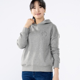 ANNE COQUINE 刺繍入り裏毛カットソーフーディーパーカ