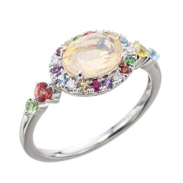 PT950 オパール リング 0.7ctUP [ピュアヘブン]