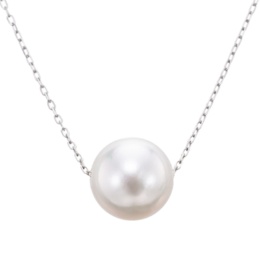 18KWGアコヤ真珠9.0mm珠スルーペンダント