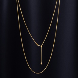 マエストロ 純金 ベネチアンチェーン 16面カット ネックレス 80cm