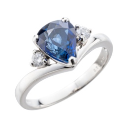 ロイヤルブルーサファイヤ PT リング 2.05ct 鑑別書付