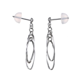 純プラチナ/18KWG ティアライン イヤリング/ピアス