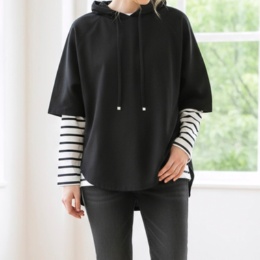 Provador ジョーゼットポンチ ドルマンスリーブパーカー