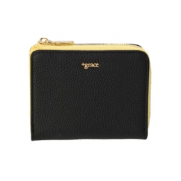[+grace] シュリンクレザーバイカラーコンパクトウォレット