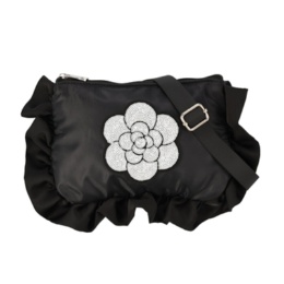 &LOVE カメリアスパンコールふりるポシェット