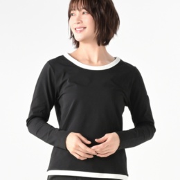 MASAGO クリアーベア天竺配色丸首Tシャツ