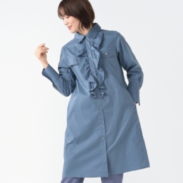 MASAGO ストレッチコットン混フリルワンピース