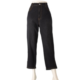 MASAGO ストレッチデニムセミバレルテーパードパンツ