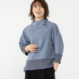 ModdedAnce アシンメトリーヘムボトルネックプルオーバー