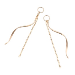 10K ツイストウェーブ&ペタル ピアリングチャーム