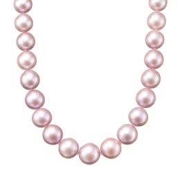 天然色のラベンダーパール クリップタイプネックレス