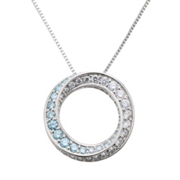 アイスブルーダイヤモンド PT950 ルーチェエタニティペンダント